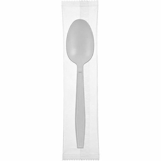 Heavy Weight Teaspoon, Plastic, White, Individually Wrapped - 1000/cs — FREE SHIPPING*