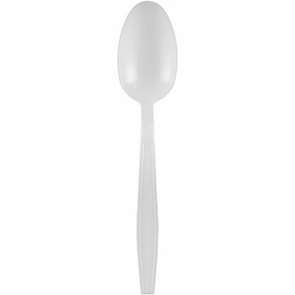 Heavy Weight Teaspoon, Plastic, White, Individually Wrapped - 1000/cs — FREE SHIPPING*