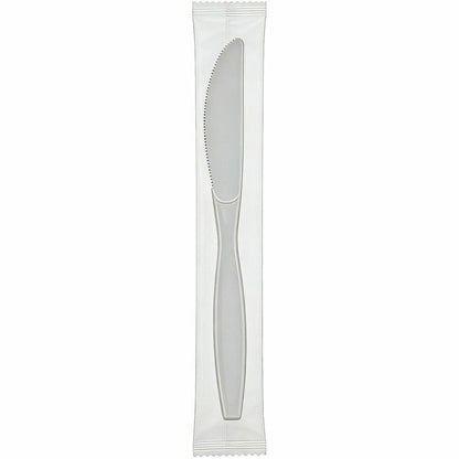 Heavy Weight Knife, Plastic, White, Individually Wrapped - 1000 per case — FREE SHIPPING*
