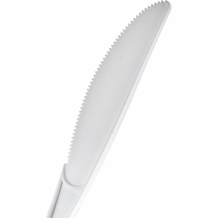 Heavy Weight Knife, Plastic, White, Individually Wrapped - 1000 per case — FREE SHIPPING*