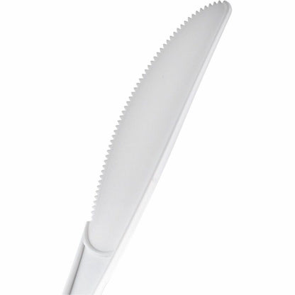 Heavy Weight Knife, Plastic, White, Individually Wrapped - 1000 per case — FREE SHIPPING*