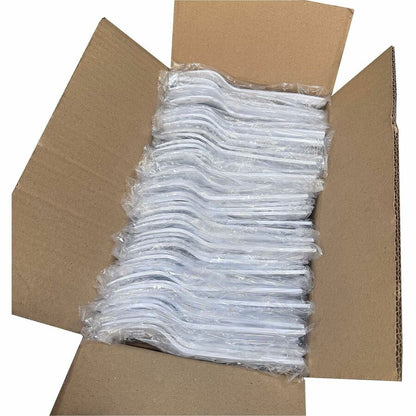 Heavy Weight Fork, Plastic, White, Individually Wrapped - 1000/cs — FREE SHIPPING*