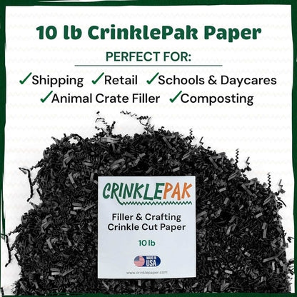 10LB Black Crinkle Paper