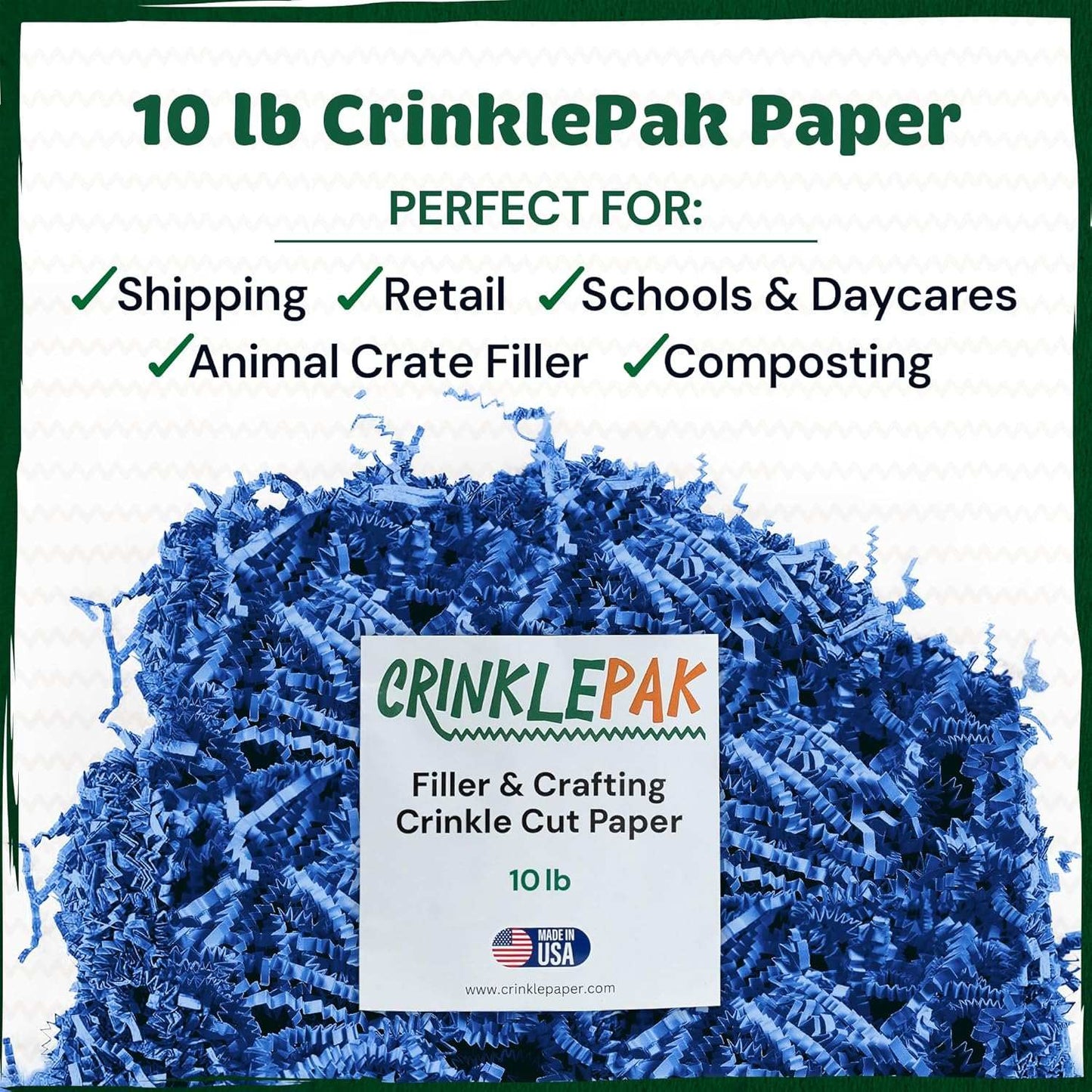 10 LB Blue Crinkle Paper