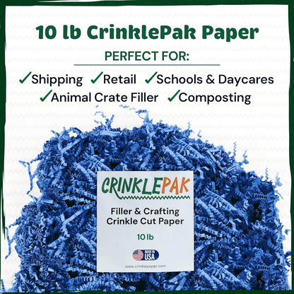 10 LB Blue Crinkle Paper