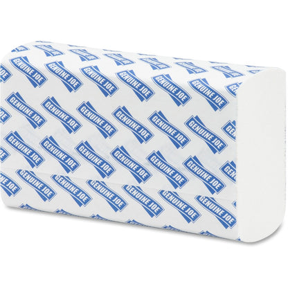 21100 Genuine Joe Multifold Towels, 1 Ply, 9.20" x 9.40" Sheet, White, 4000 per case — FREE SHIPPING*