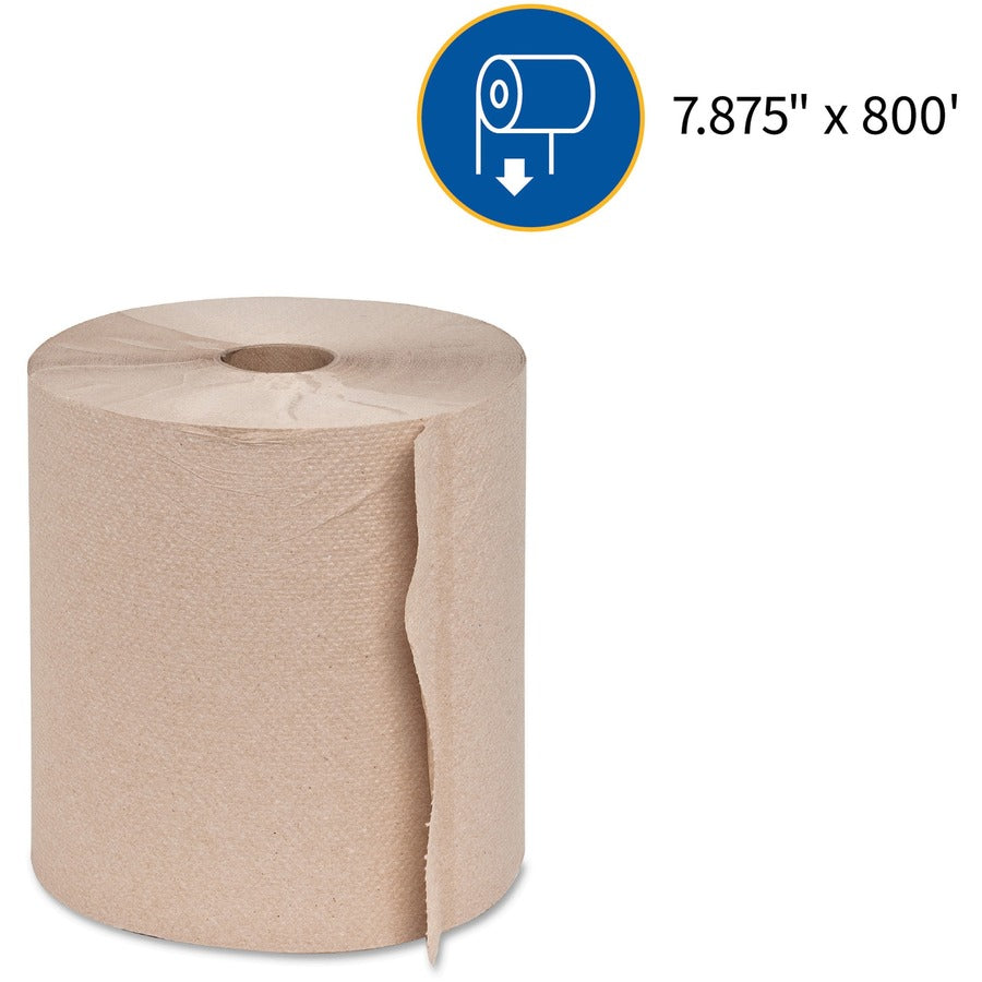 75004324 Genuine Joe® Universal Hard Wound Roll Towel, Natural, 800' roll, 6 per case — FREE SHIPPING*