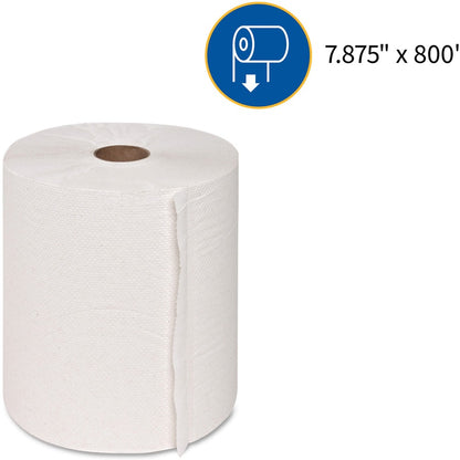 22700 Genuine Joe® Universal Hard Wound Roll Towel, White, 800' roll, 6 per case — FREE SHIPPING*