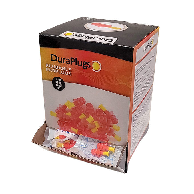 Reusable Ear Plugs, NRR 25 dB - 100 pairs per box — FREE SHIPPING*