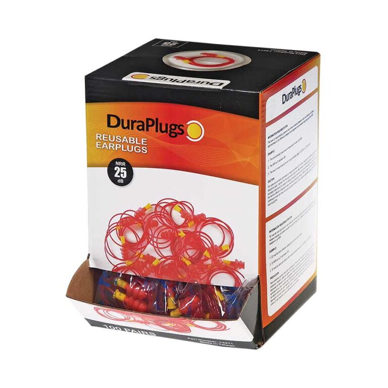 Reusable Corded Ear Plugs, NRR 25 dB - 100 pairs per box — FREE SHIPPING*