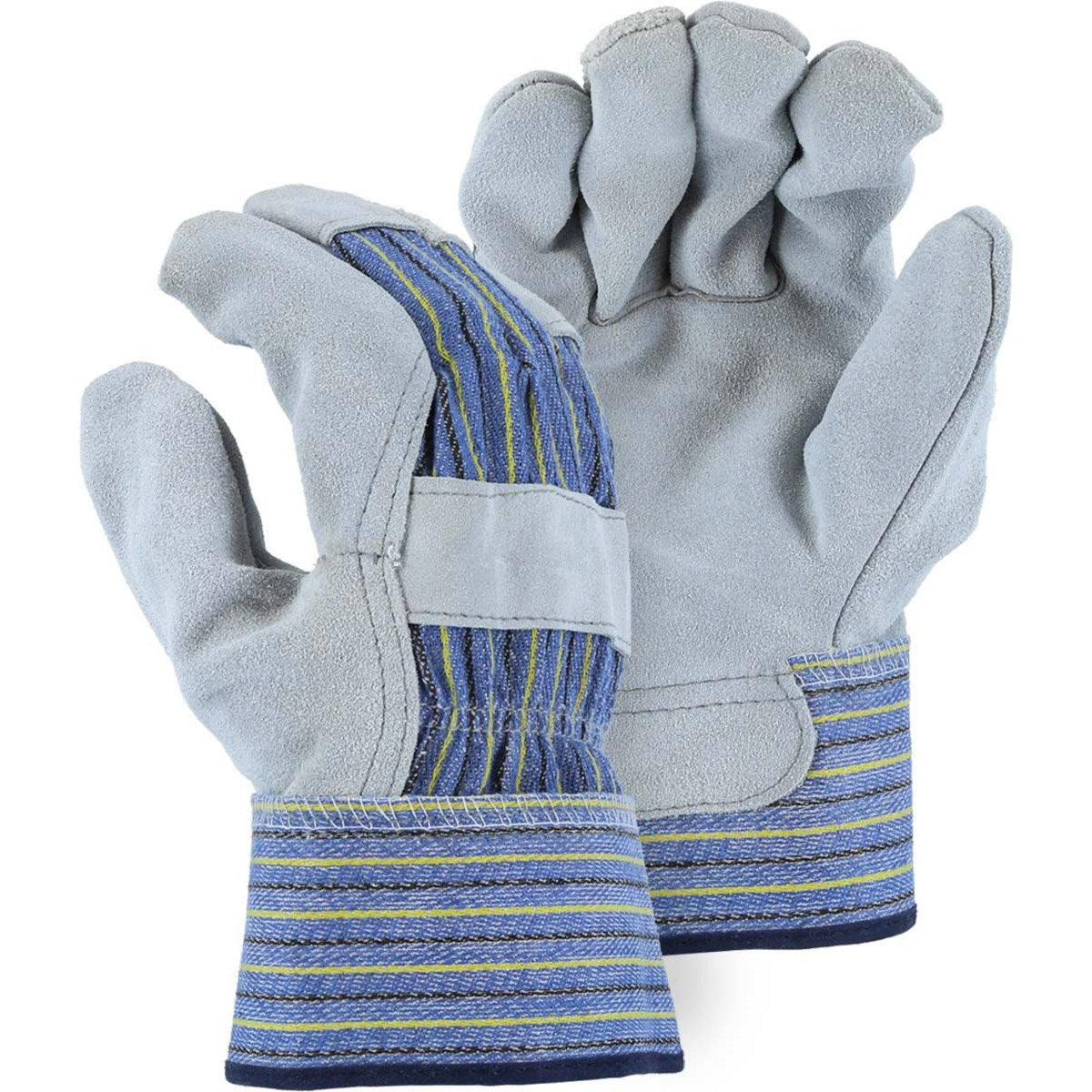 1501A Majestic Side Split Cowhide Leather Palm Work Glove — 12 Pairs or 120 Pairs — FREE SHIPPING*
