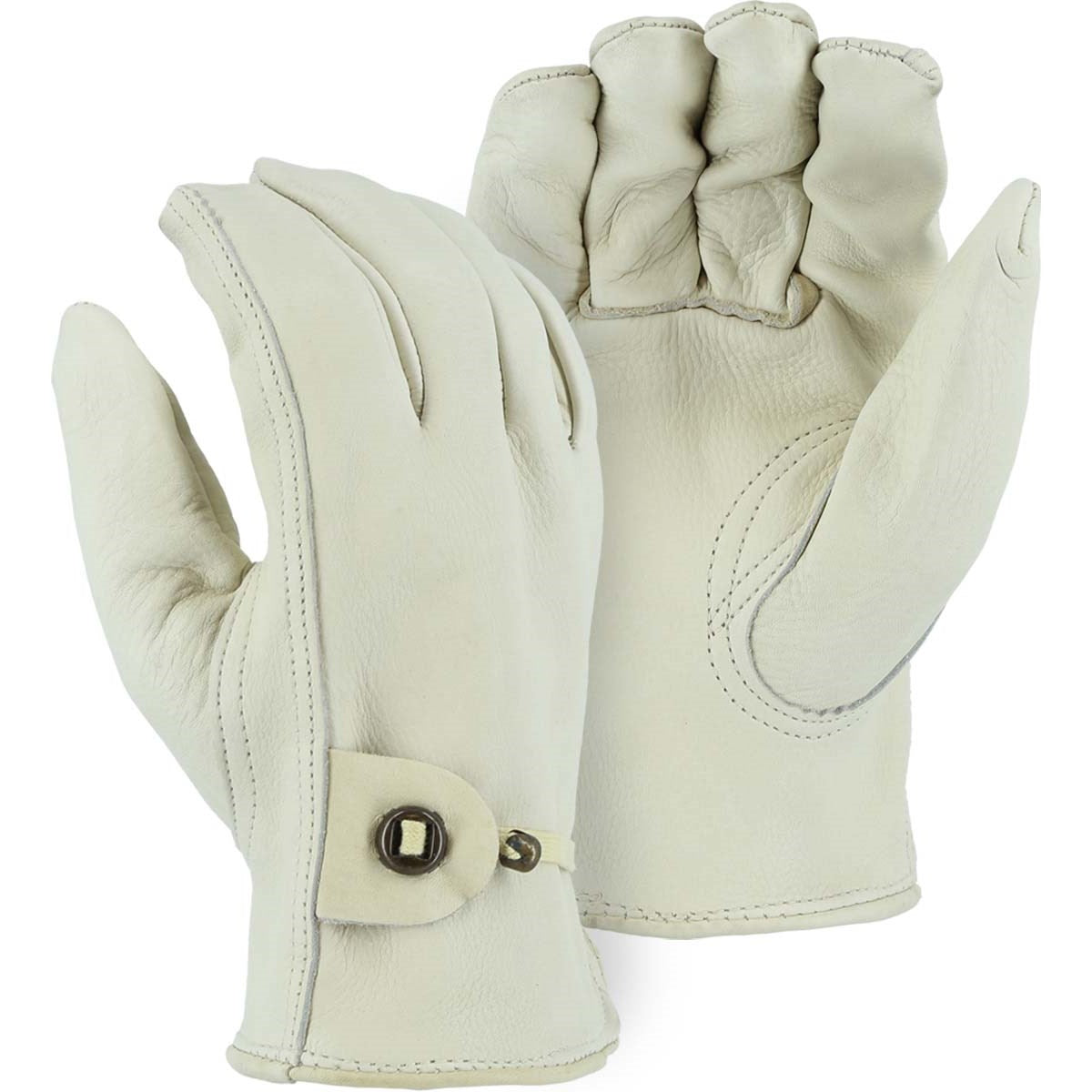 1509K Majestic Cowhide Drivers Glove with Ball and Tape Wrist Strap — 12 Pairs or 120 Pairs — FREE SHIPPING*