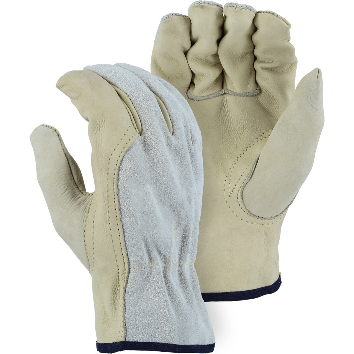 1532B Majestic Combination Cowhide Drivers Glove — 12 Pairs or 120 Pairs — FREE SHIPPING*
