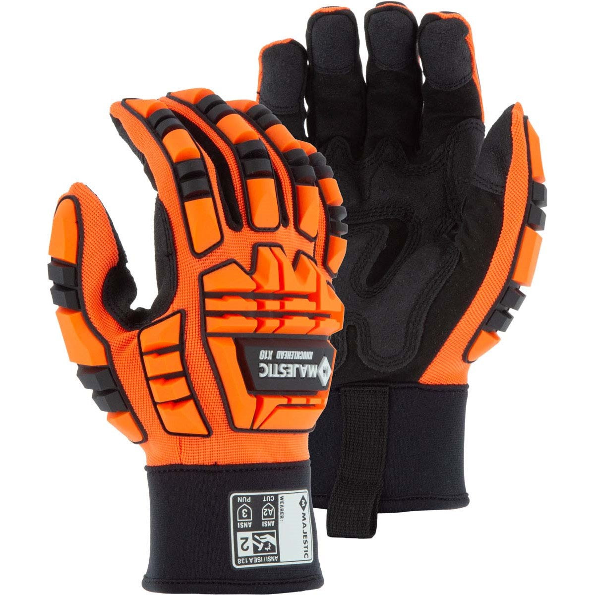 21242HY Majestic Knucklehead X10 Armor Skin™ Mechanics Glove — 12 Pairs or 72 Pairs — FREE SHIPPING*