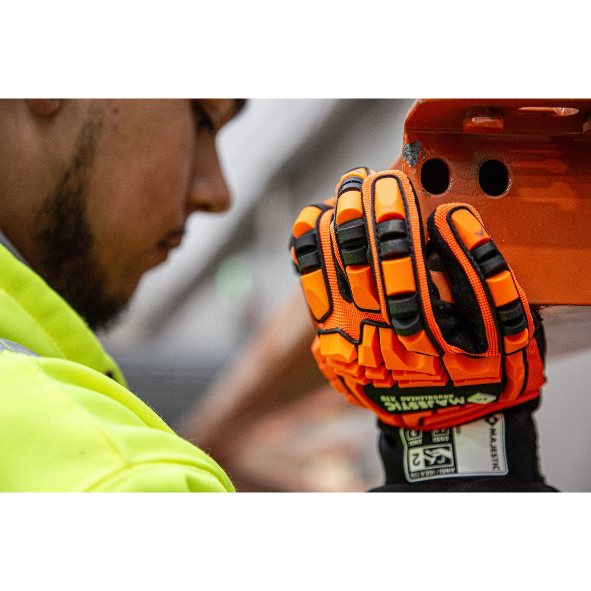 21242HY Majestic Knucklehead X10 Armor Skin™ Mechanics Glove — 12 Pairs or 72 Pairs — FREE SHIPPING*