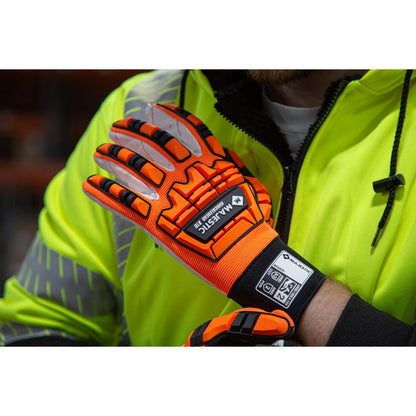 21262HO Majestic Knucklehead Driller Mechanics Glove w Cotton Palm — 12 Pairs or 72 Pairs — FREE SHIPPING*