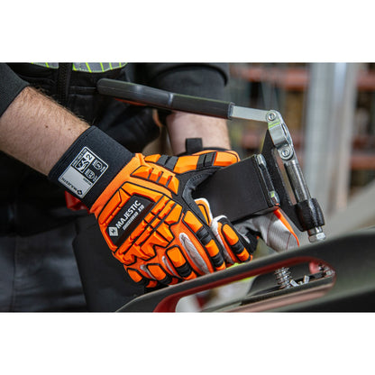21262HO Majestic Knucklehead Driller Mechanics Glove w Cotton Palm — 12 Pairs or 72 Pairs — FREE SHIPPING*