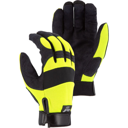2137HY Majestic Armor Skin™ Mechanics Glove with Hi-Viz Knit Back — 12 Pairs or 72 Pairs — FREE SHIPPING*