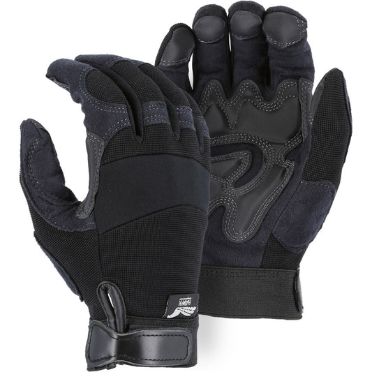 2139BK Majestic Mechanics Glove with PVC Double Palm and Knit Back — 12 Pairs or 72 Pairs — FREE SHIPPING*