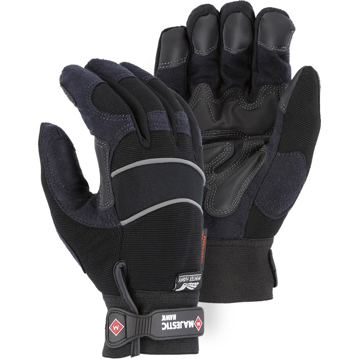 2145BKH Majestic Winter Lined Mechanics Glove with Knit Back — 12 Pairs or 72 Pairs — FREE SHIPPING*