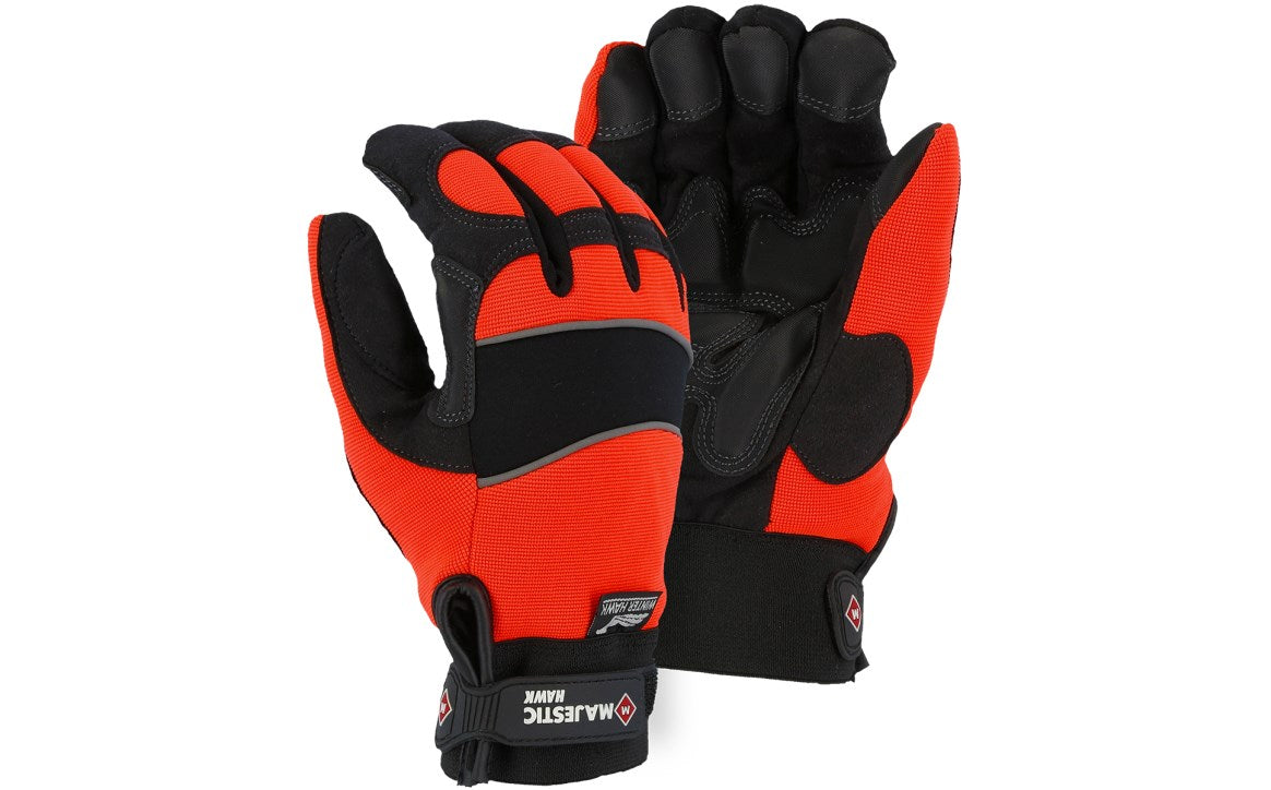 2145HOH Majestic Winter Lined Mechanics Glove with Hi-Viz Knit Back — 12 Pairs or 72 Pairs — FREE SHIPPING*