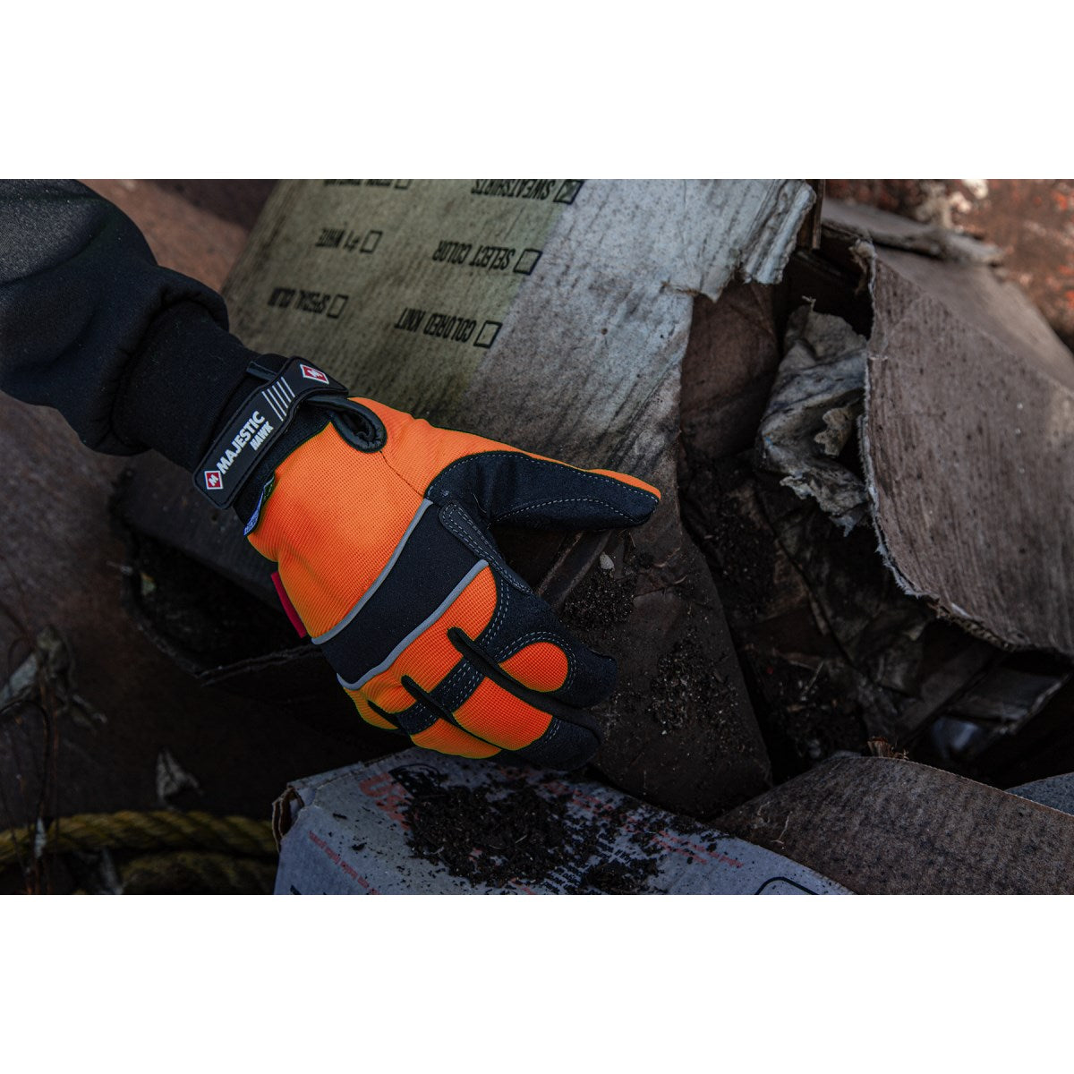 2145HOH Majestic Winter Lined Mechanics Glove with Hi-Viz Knit Back — 12 Pairs or 72 Pairs — FREE SHIPPING*
