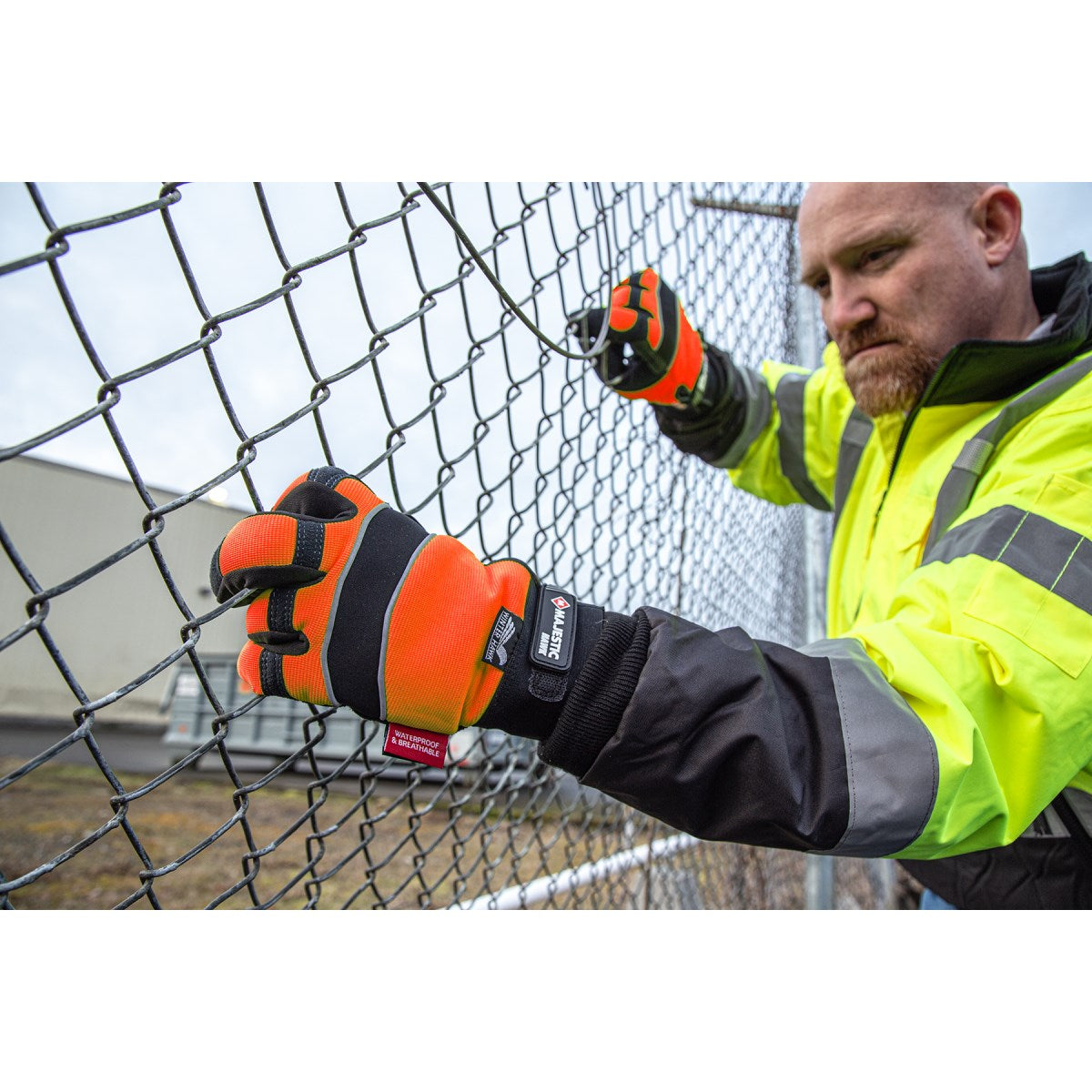 2145HOH Majestic Winter Lined Mechanics Glove with Hi-Viz Knit Back — 12 Pairs or 72 Pairs — FREE SHIPPING*