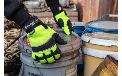 2145HOH Majestic Winter Lined Mechanics Glove with Hi-Viz Knit Back — 12 Pairs or 72 Pairs — FREE SHIPPING*