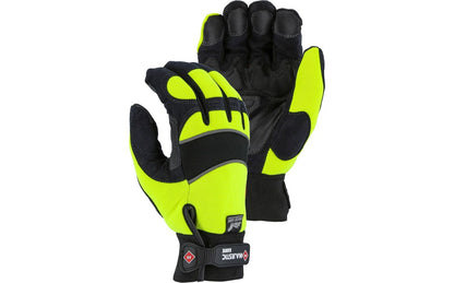 2145HYH Majestic Winter Lined Mechanics Glove with Hi-Viz Knit Back — 12 Pairs or 72 Pairs — FREE SHIPPING*