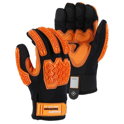 21475BK Majestic Knucklehead Cut Resistant Mechanics Glove with D3O® Impact Protection & Palm Padding, ANSI Impact 2, ANSI Puncture 3 — 12 Pairs or 72 Pairs — FREE SHIPPING*