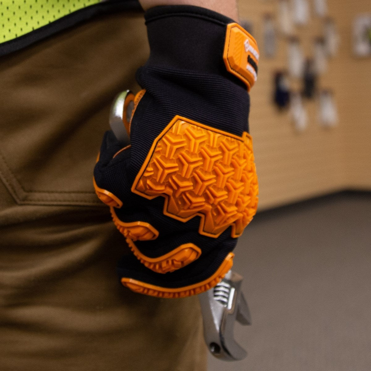 21475BK Majestic Knucklehead Cut Resistant Mechanics Glove with D3O® Impact Protection & Palm Padding, ANSI Impact 2, ANSI Puncture 3 — 12 Pairs or 72 Pairs — FREE SHIPPING*