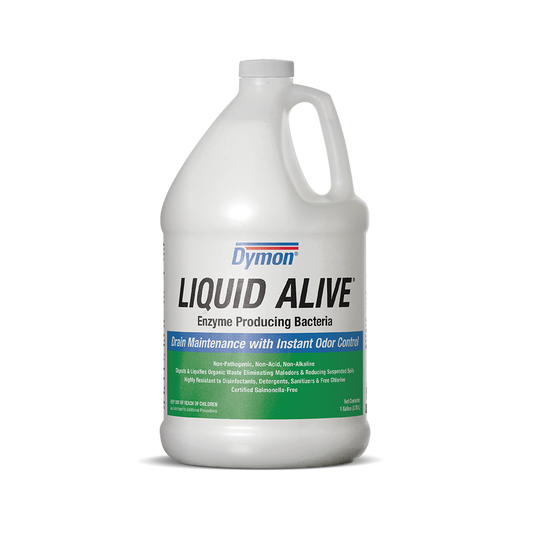 23301 ITW Dymon® LIQUID ALIVE® Enzyme Producing Bacteria, Drain Maintenance With Instant Odor Control