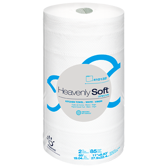 Heavenly Soft Special Kitchen Towel, 2ply, Virgin, 8.82" x 10.98" Sheet, 85 Sheets/Roll - 30 rl/cs