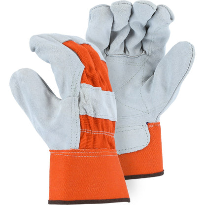 2501CDY Majestic Split Cowhide Leather Palm w Double Palm — 12 Pairs or 72 Pairs — FREE SHIPPING*