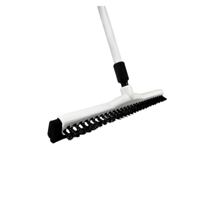 Better Brush 18" Floor Squeegee with Bristles w/ 4' or 5' Fiberglass Handle, White — FREE SHIPPING*