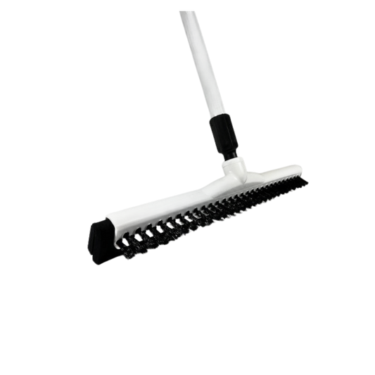 Better Brush 18" Floor Squeegee with Bristles w/ 4' or 5' Fiberglass Handle, White — FREE SHIPPING*
