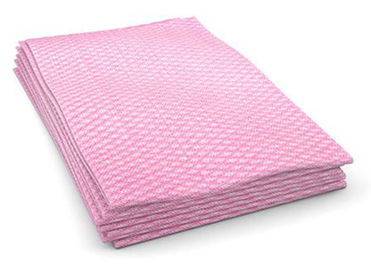 Cascades PRO Tuff-Job®  12" X 24" Economy 1/4 Fold Foodservice Wiper Towel, Pink - 200/cs