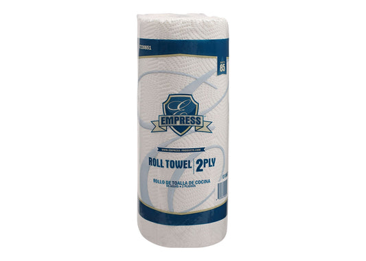 Empress Kitchen Towel Roll 2 Ply, 8" x 11" Sheet, 85 Sheets/Roll - 30 rl/cs