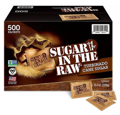 Sugar in the Raw Turbinado Cane Sugar Packets - 500/bx