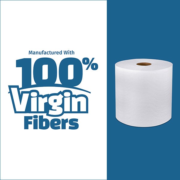 MAYFAIR® PREMIUM QUALITY TAD Universal Hard Wound Roll Towel, White, 600'/rl - 6/cs