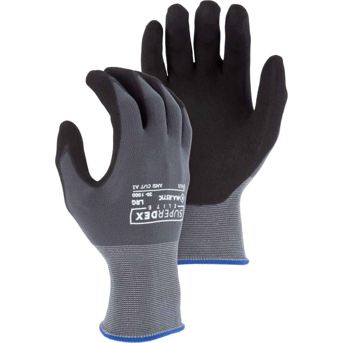 30-1000 Majestic Premium Foam Nitrile Palm on Nylon/Spandex — 12 Pairs or 144 Pairs — FREE SHIPPING*