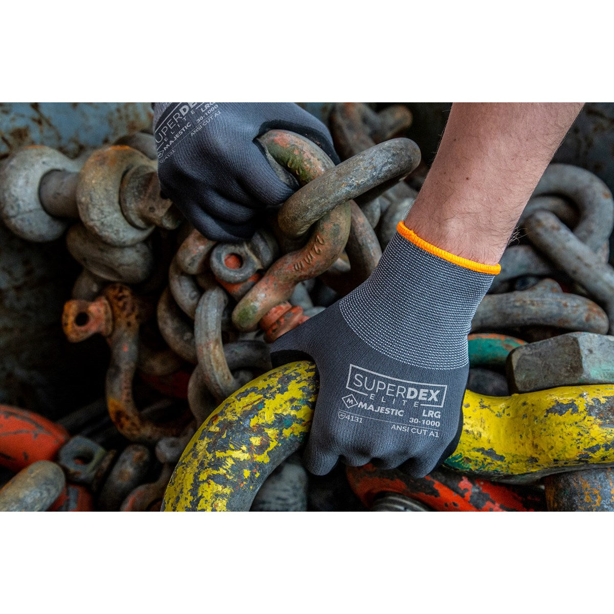 30-1000 Majestic Premium Foam Nitrile Palm on Nylon/Spandex — 12 Pairs or 144 Pairs — FREE SHIPPING*