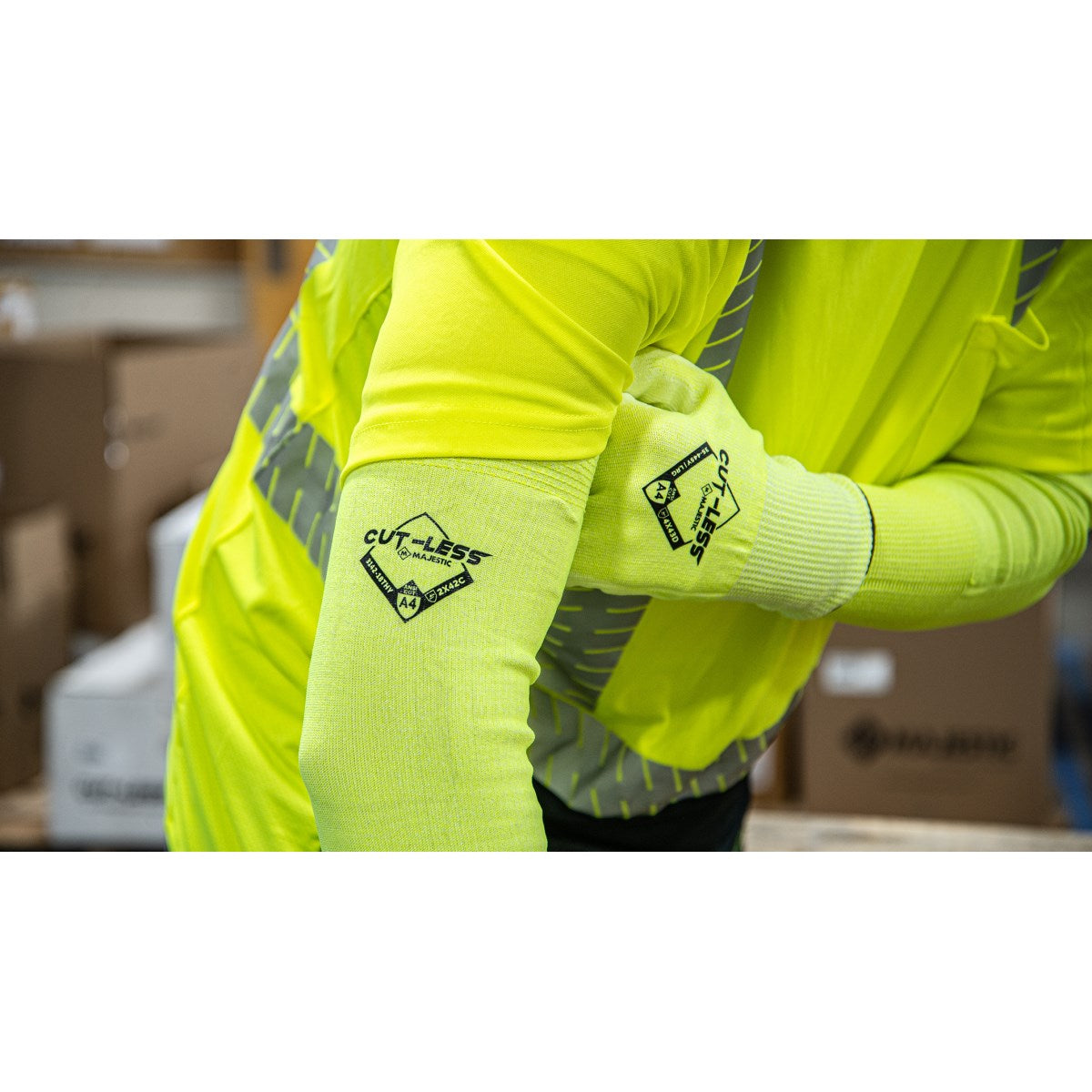 3142-18TH Majestic 18" Cut-less with Korplex® Cut Resistant Sleeves — 1 Each or 240 Each — FREE SHIPPING*