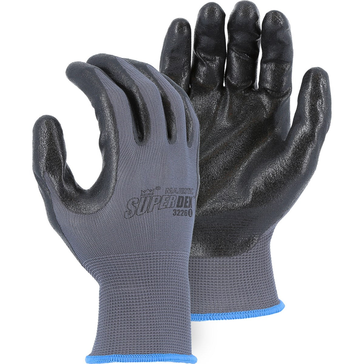 3226 Majestic M-Safe® Foam Nitrile Palm Dipped Glove — 12 Pairs or 144 Pairs — FREE SHIPPING*