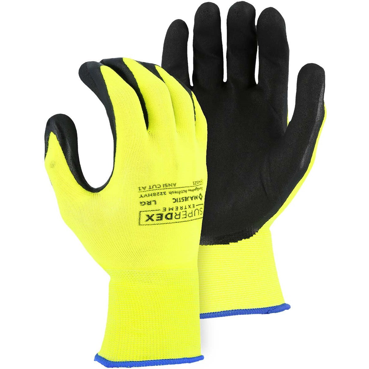 3228HVY Majestic Micro Foam Nitrile Palm Coated Glove on Hi-Viz Nylon — 12 Pairs or 144 Pairs — FREE SHIPPING*