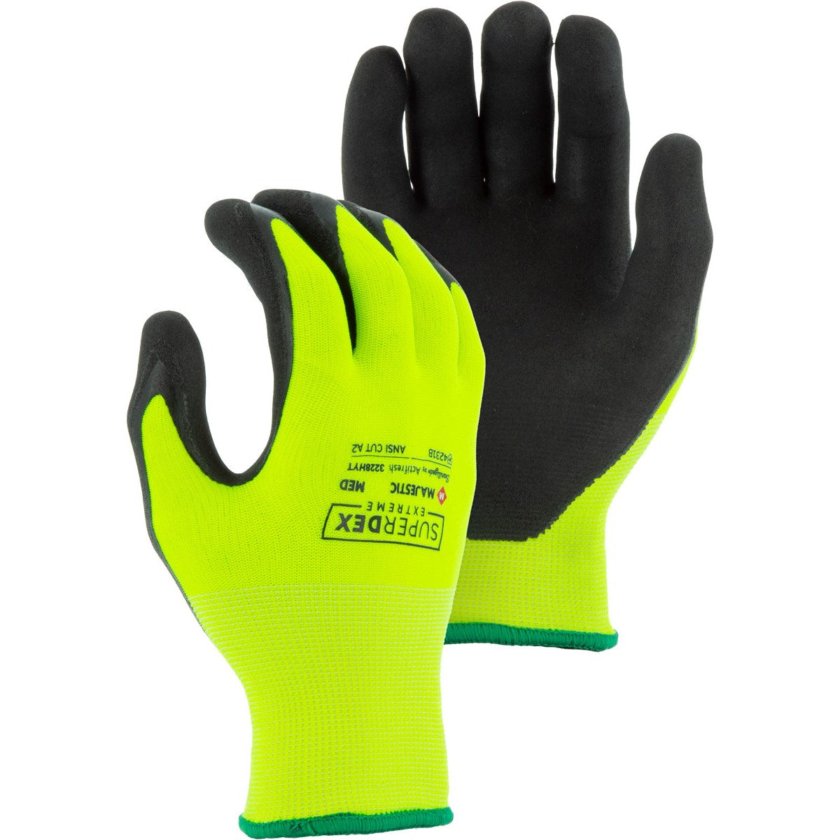 3228HYT Majestic Cold Weather Nitrile Palm Glove with Hi-Viz Liner — 12 Pairs or 144 Pairs — FREE SHIPPING*