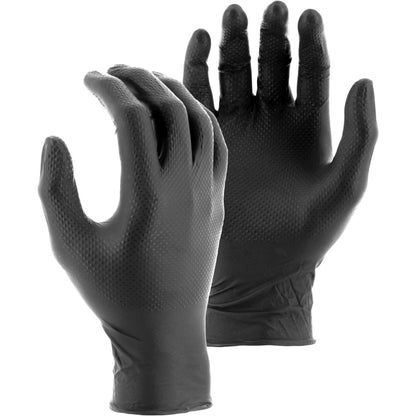 3277DK Majestic Diamond Grip Disposable Exam Grade 8 MIL Nitrile Glove, Blk — 1 Box or 10 Boxes — FREE SHIPPING*