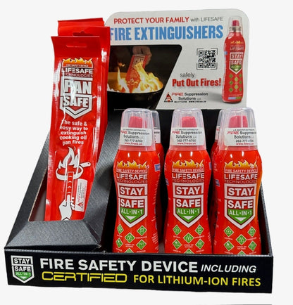 PanSafe Fire Safety Device, The Safe & Easy Way to Extinguish Cooking Oil Pan Fires