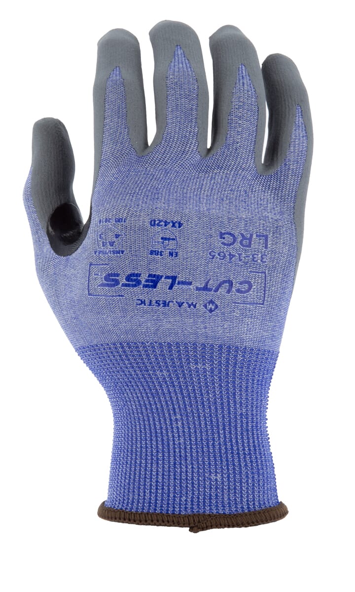 33-1465 Majestic Cut-Less Korplex Glove with Foam Nitrile Palm, 18g, ANSI A4