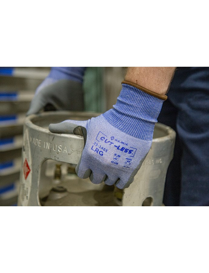 33-1465 Majestic Cut-Less Korplex Glove with Foam Nitrile Palm, 18g, ANSI A4